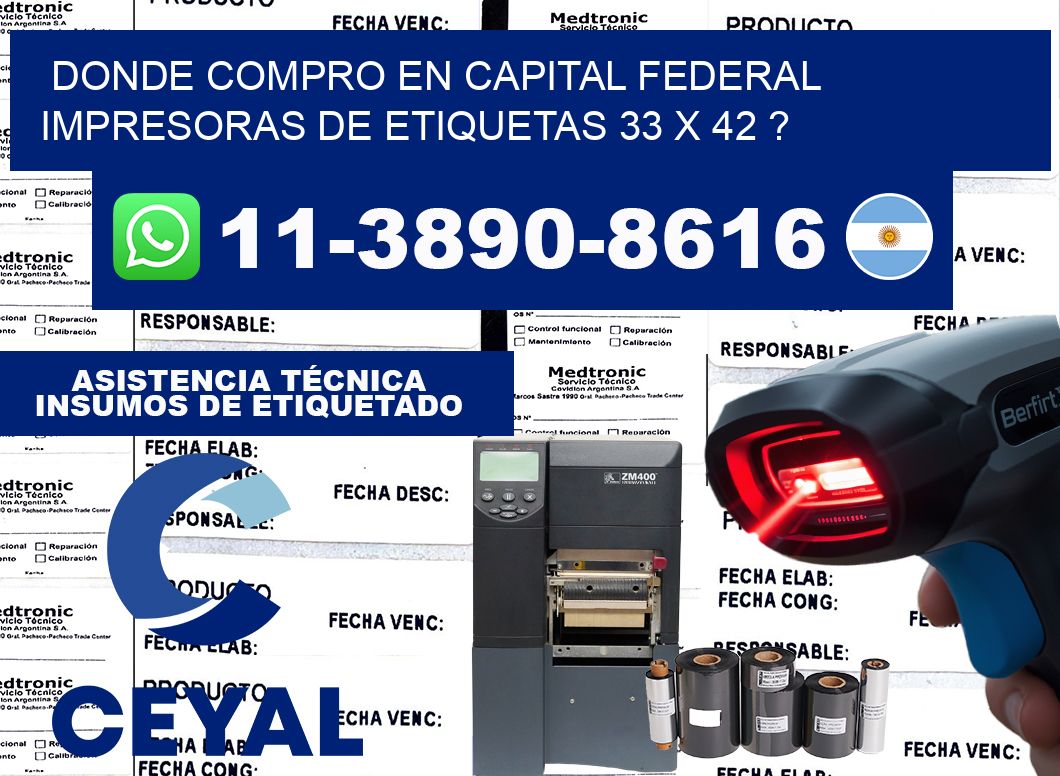 donde compro en capital federal impresoras de etiquetas 33 x 42 ?