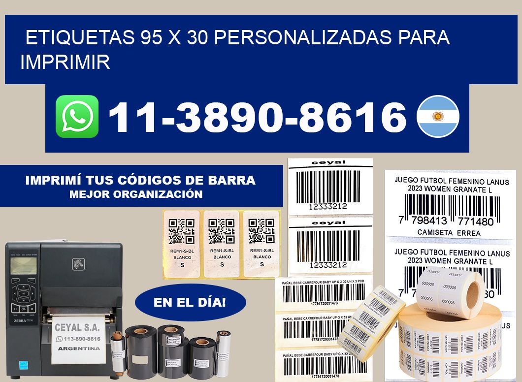 etiquetas 95 x 30 personalizadas para imprimir