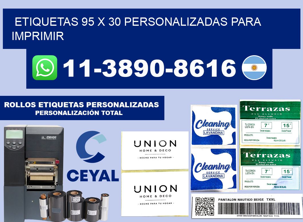 etiquetas 95 x 30 personalizadas para imprimir