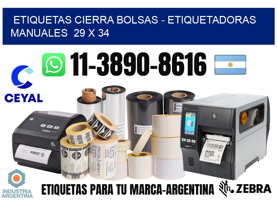 etiquetas cierra bolsas – Etiquetadoras Manuales  29 x 34