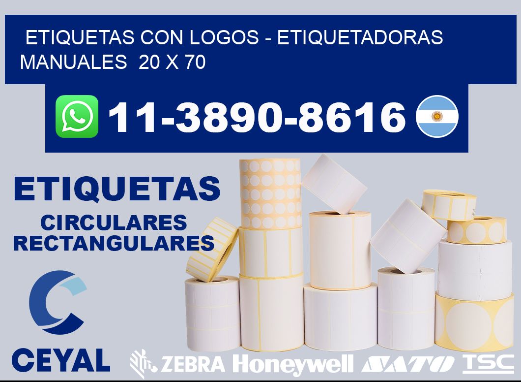 etiquetas con logos - Etiquetadoras Manuales 20 x 70