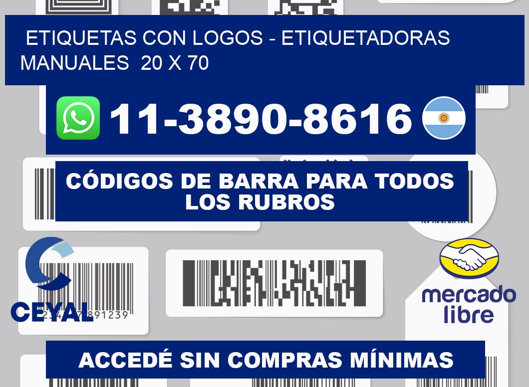 etiquetas con logos - Etiquetadoras Manuales 20 x 70