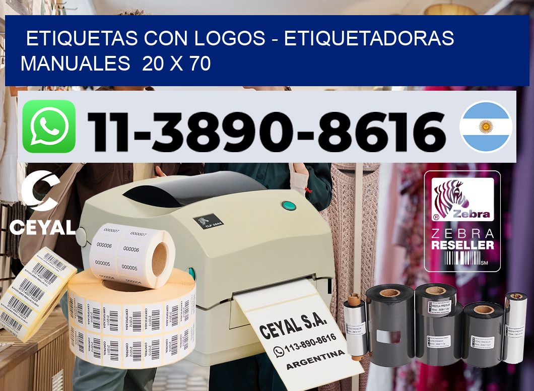 etiquetas con logos - Etiquetadoras Manuales 20 x 70