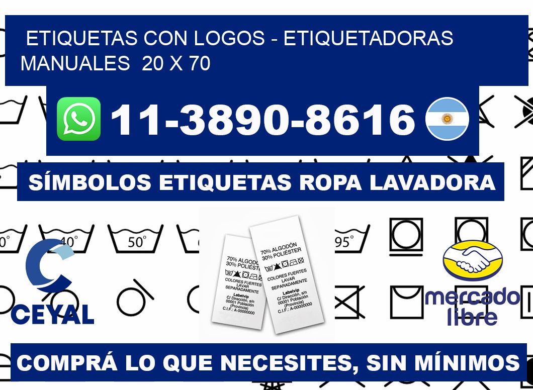 etiquetas con logos - Etiquetadoras Manuales 20 x 70