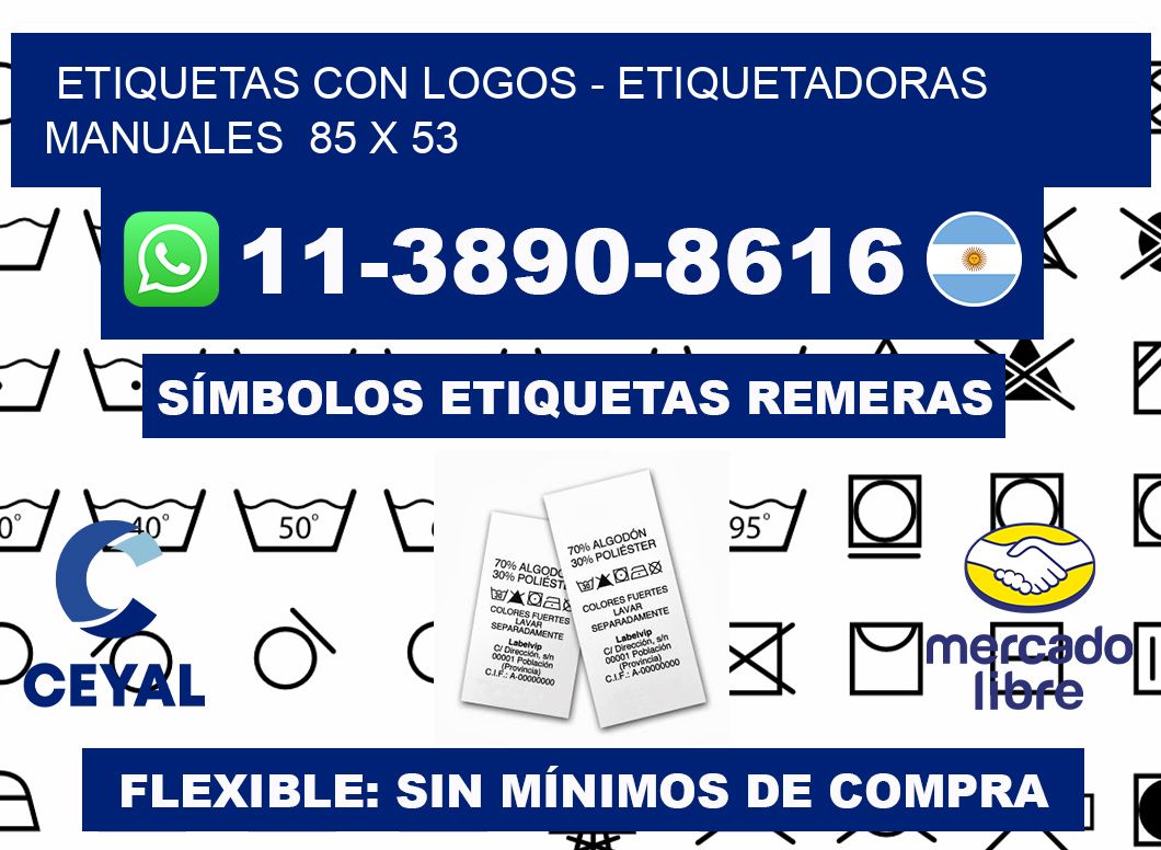 etiquetas con logos - Etiquetadoras Manuales  85 x 53