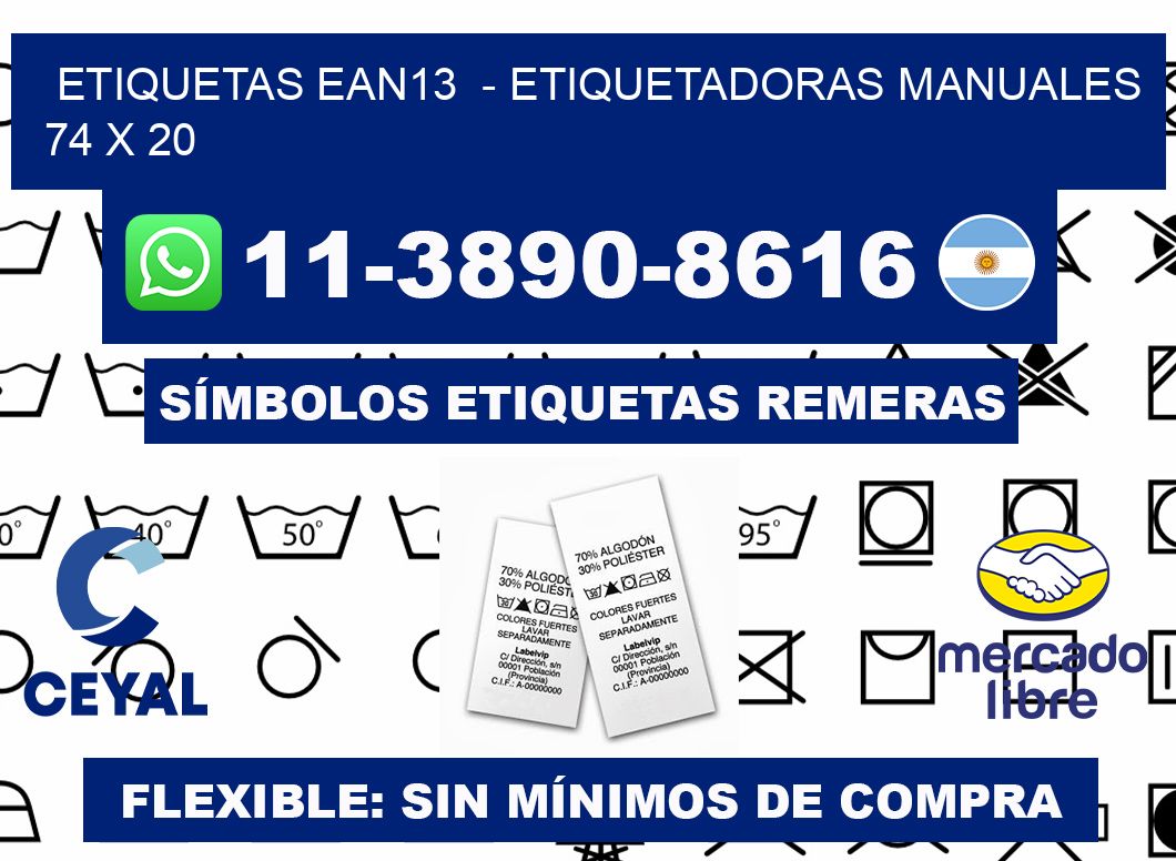 etiquetas ean13  - Etiquetadoras Manuales  74 x 20