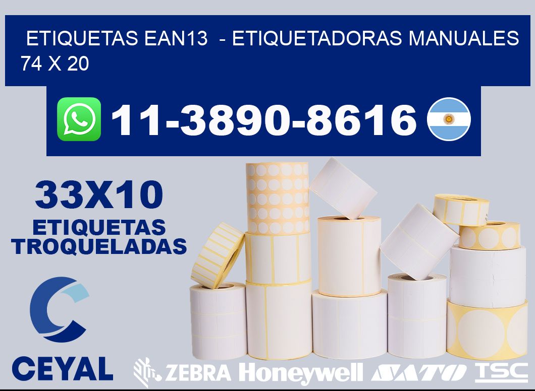 etiquetas ean13  – Etiquetadoras Manuales  74 x 20