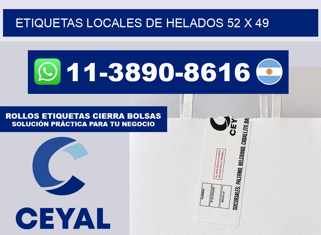 etiquetas locales de helados 52 x 49