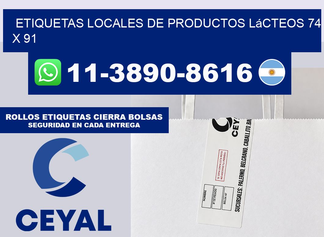 etiquetas locales de productos lácteos 74 x 91