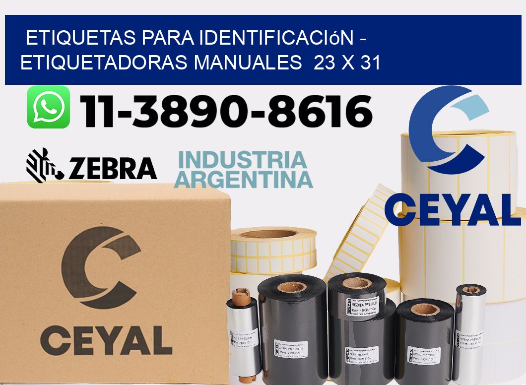 etiquetas para identificación - Etiquetadoras Manuales 23 x 31