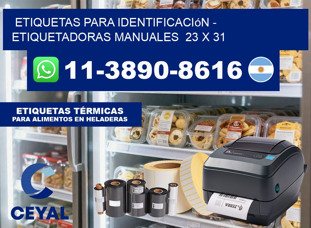 etiquetas para identificación – Etiquetadoras Manuales  23 x 31