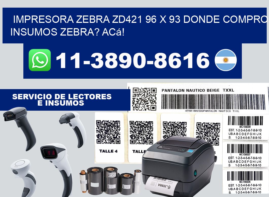 impresora zebra zd421 96 x 93 Donde compro insumos zebra? Acá!