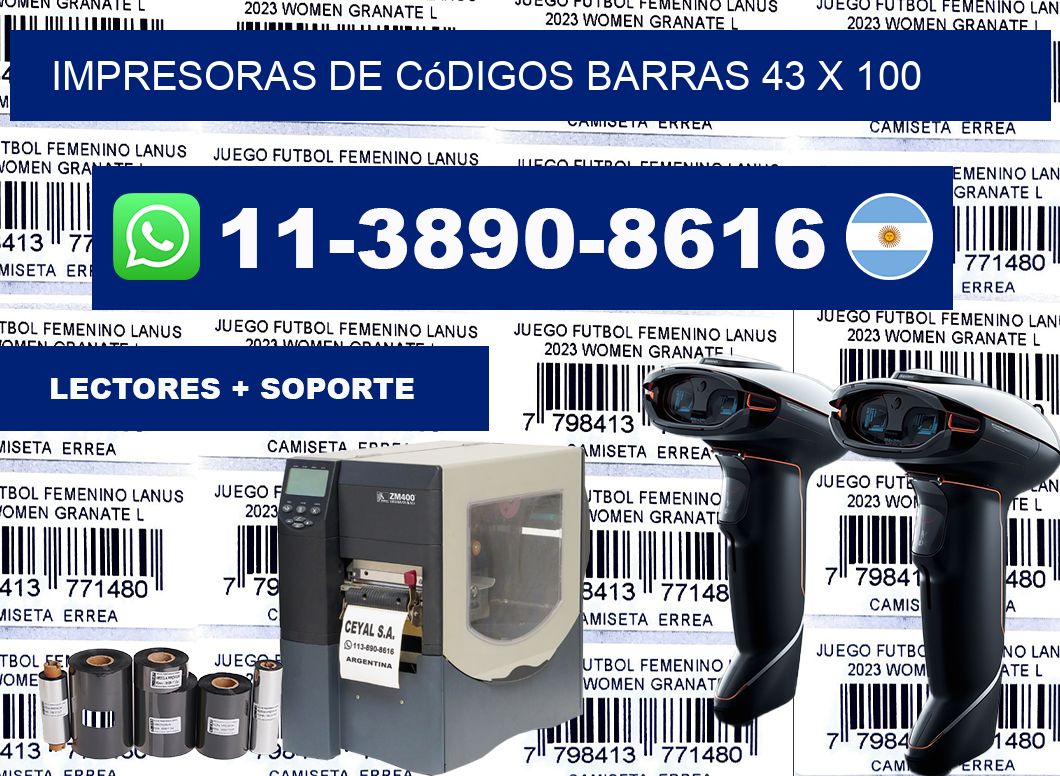 impresoras de códigos barras 43 x 100