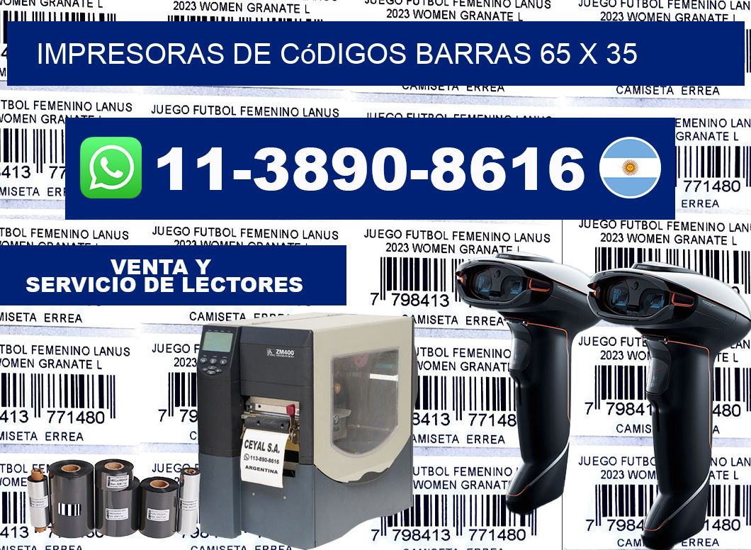 impresoras de códigos barras 65 x 35
