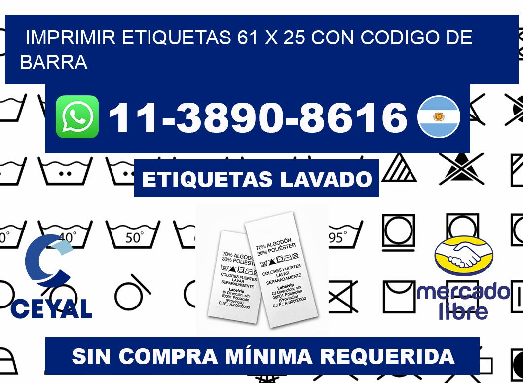 imprimir etiquetas 61 x 25 con codigo de barra