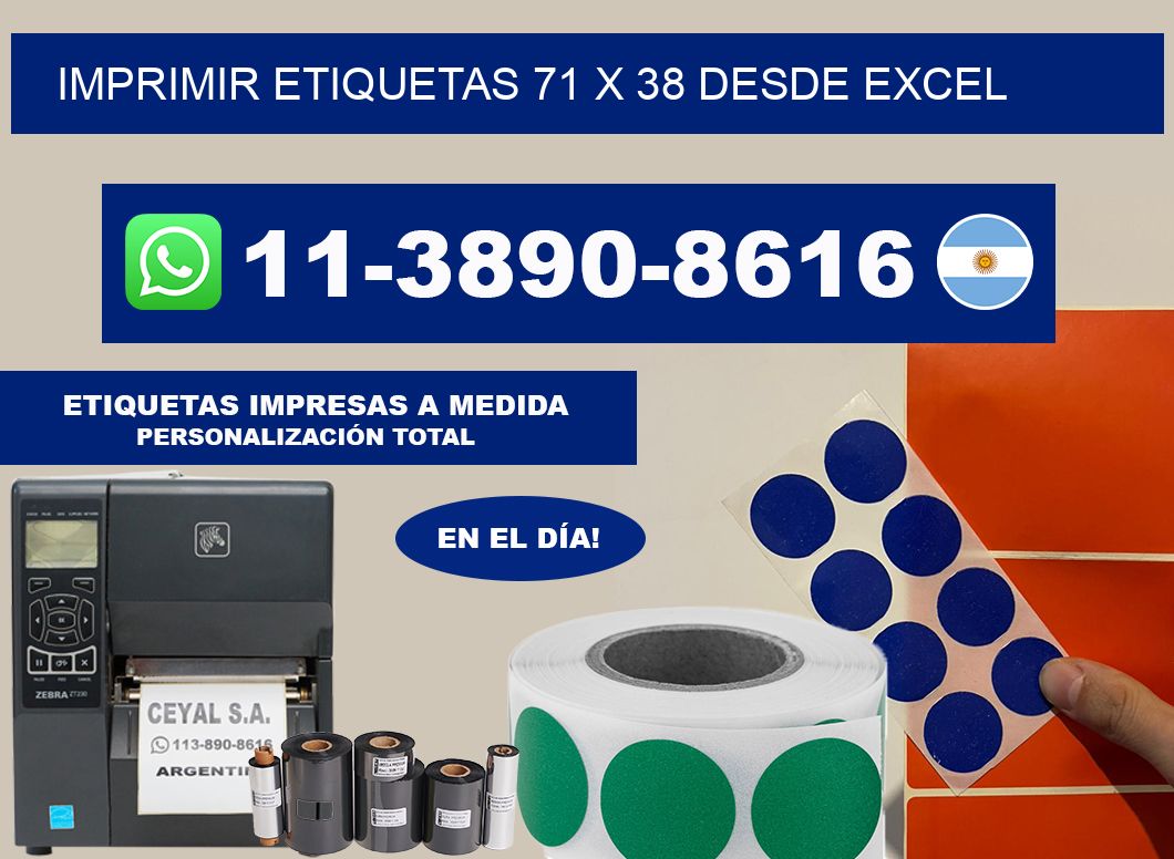 imprimir etiquetas 71 x 38 desde excel