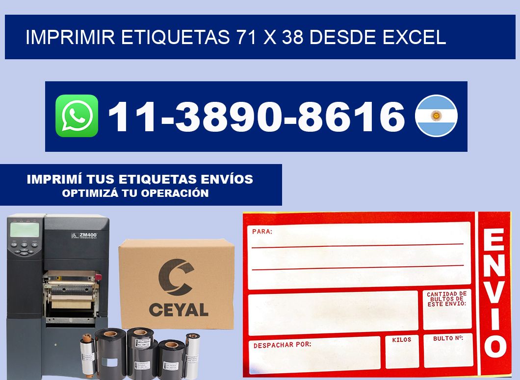 imprimir etiquetas 71 x 38 desde excel