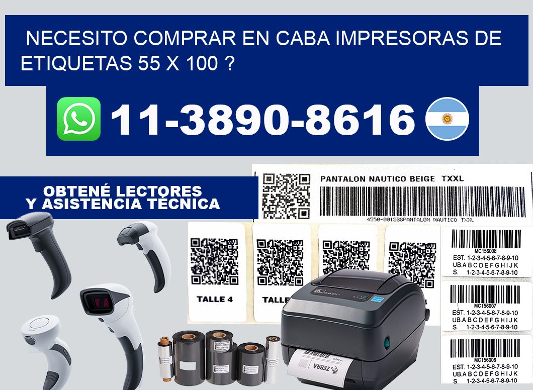 necesito comprar en CABA impresoras de etiquetas 55 x 100 ?
