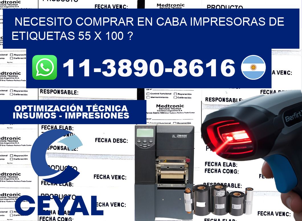 necesito comprar en CABA impresoras de etiquetas 55 x 100 ?