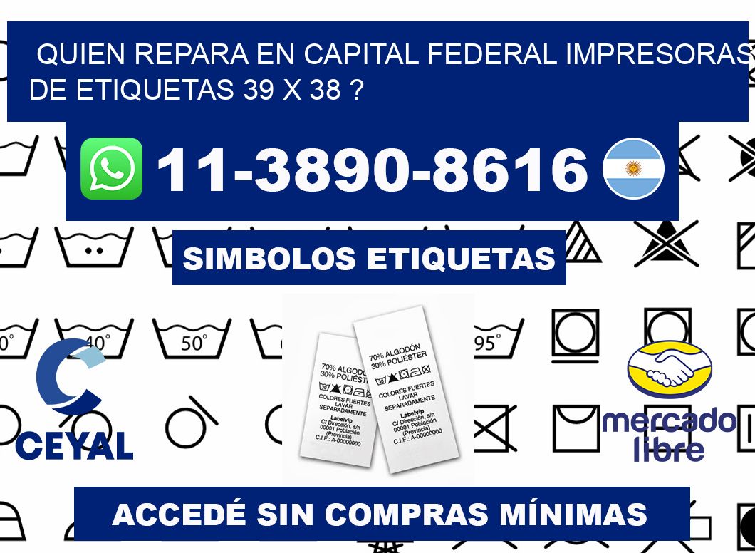 quien repara en capital federal impresoras de etiquetas 39 x 38 ?