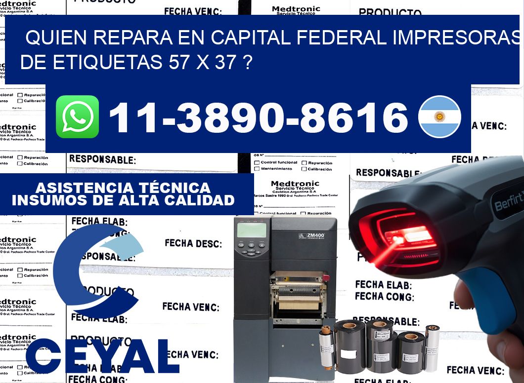 quien repara en capital federal impresoras de etiquetas 57 x 37 ?