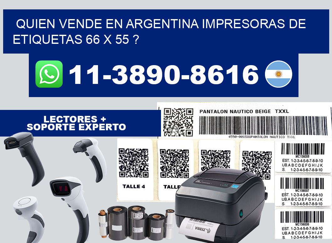 quien vende en argentina impresoras de etiquetas 66 x 55 ?