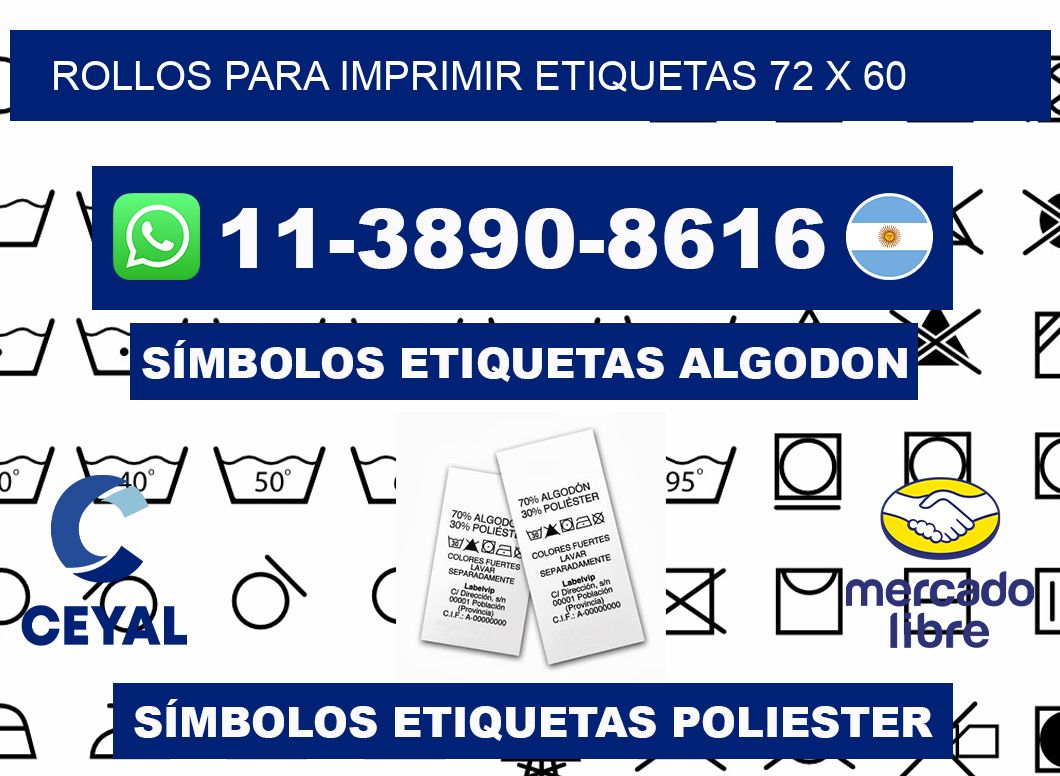 rollos para imprimir etiquetas 72 x 60