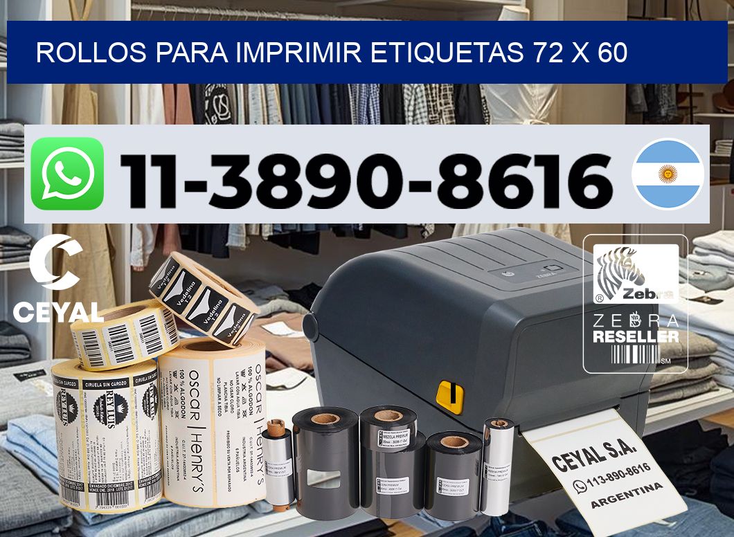 rollos para imprimir etiquetas 72 x 60