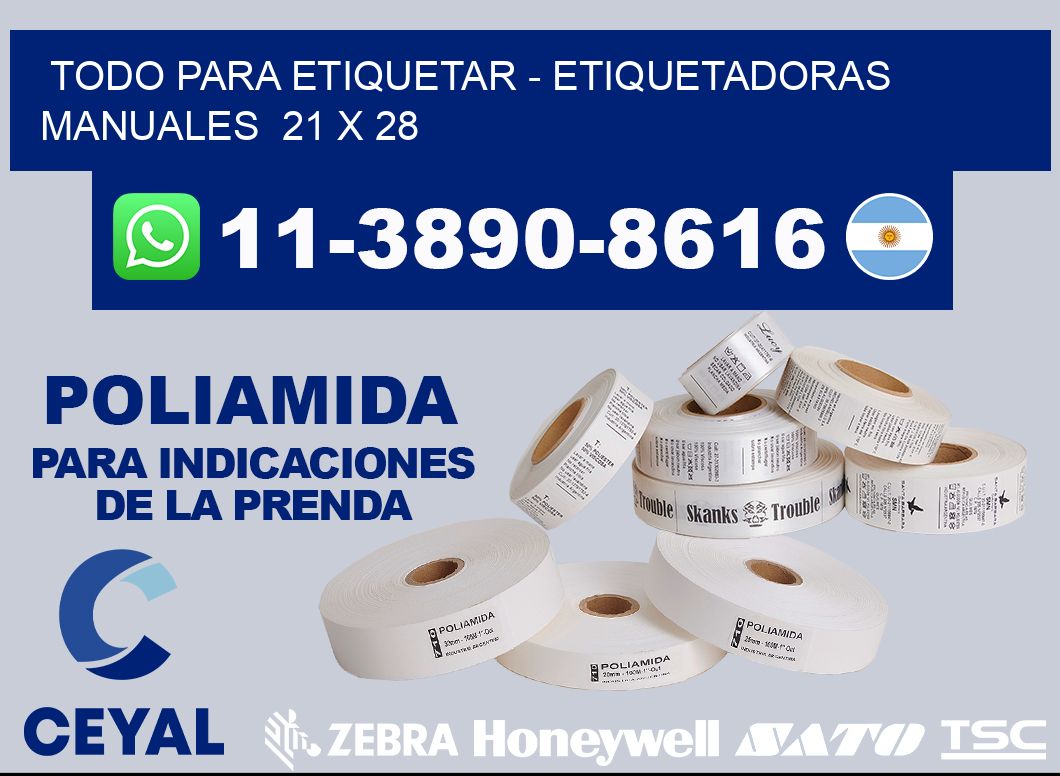 todo para etiquetar – Etiquetadoras Manuales  21 x 28