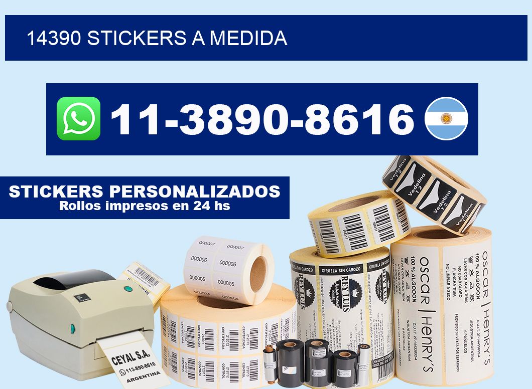 14390 stickers a medida