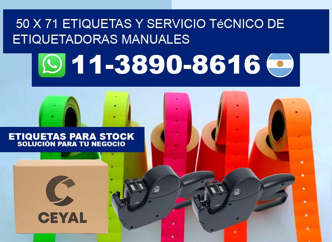 50 x 71 etiquetas y servicio técnico de etiquetadoras manuales