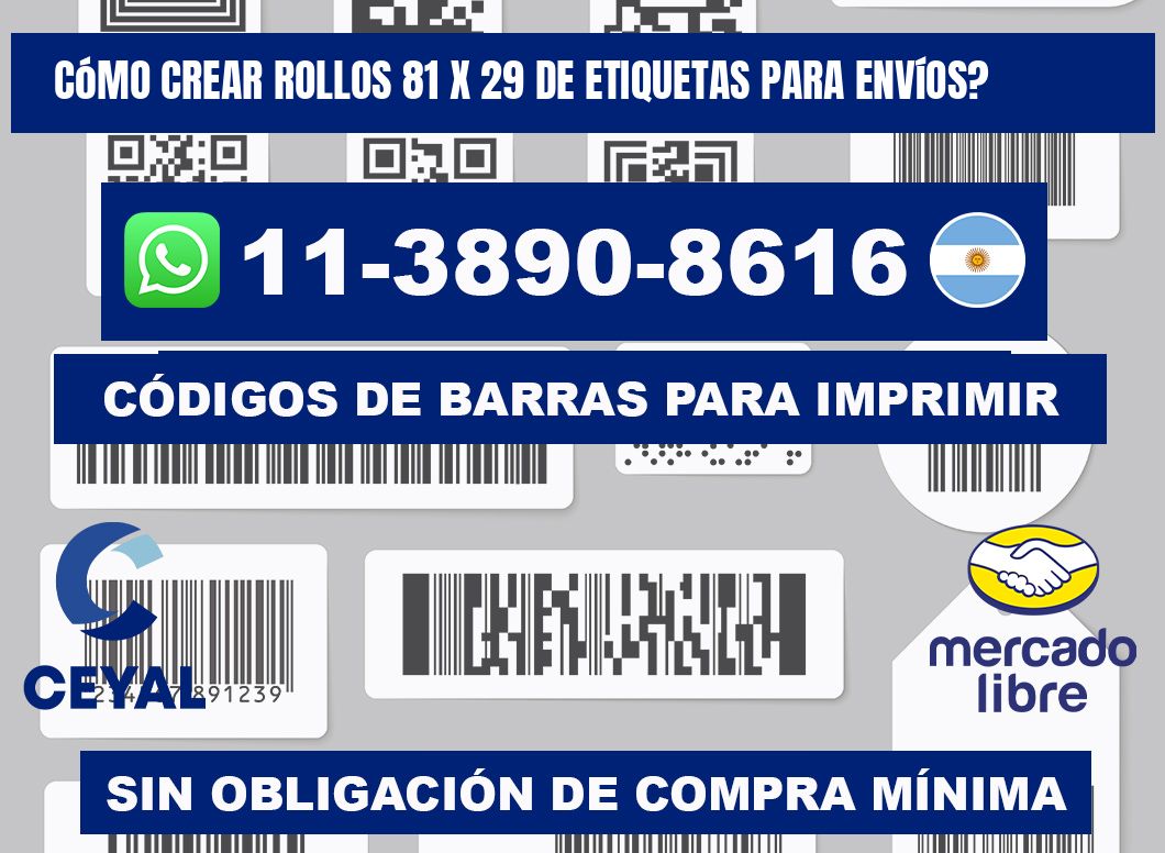 Cómo crear rollos 81 x 29 de etiquetas para envíos?