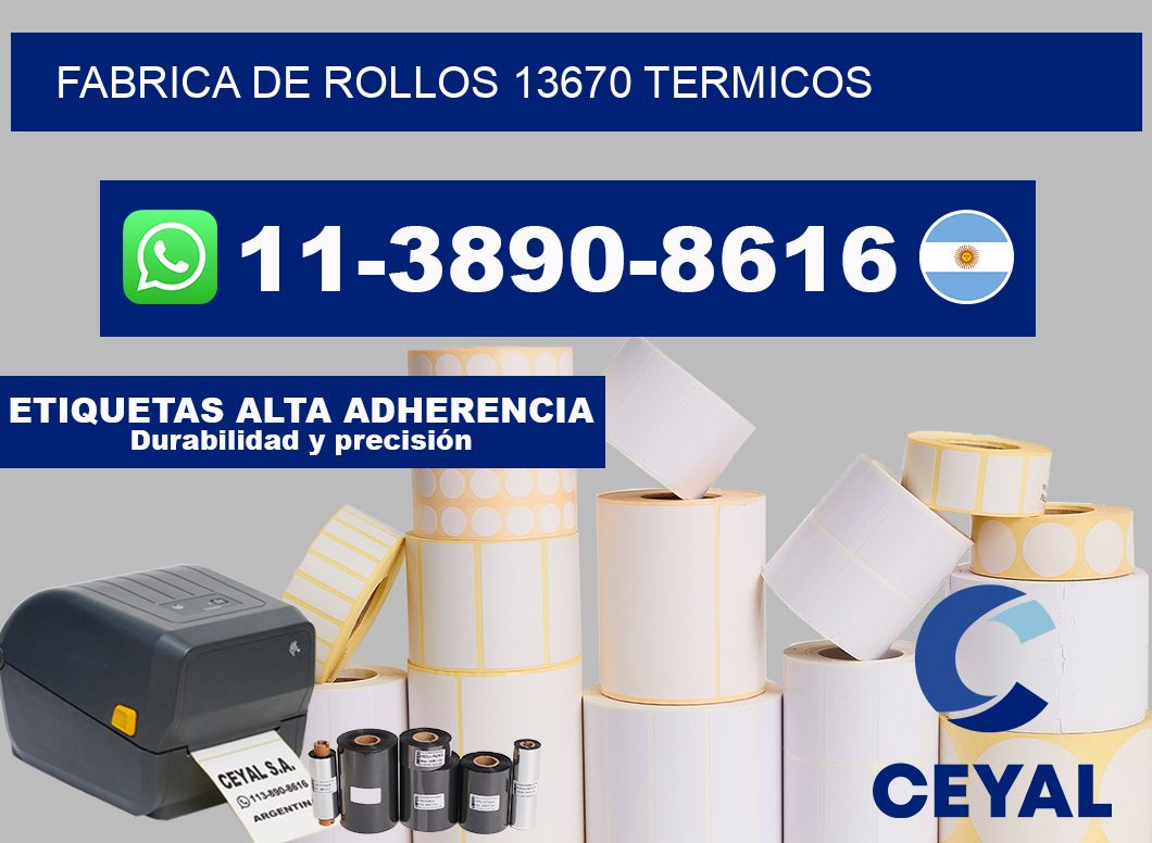 FABRICA DE ROLLOS 13670 TERMICOS