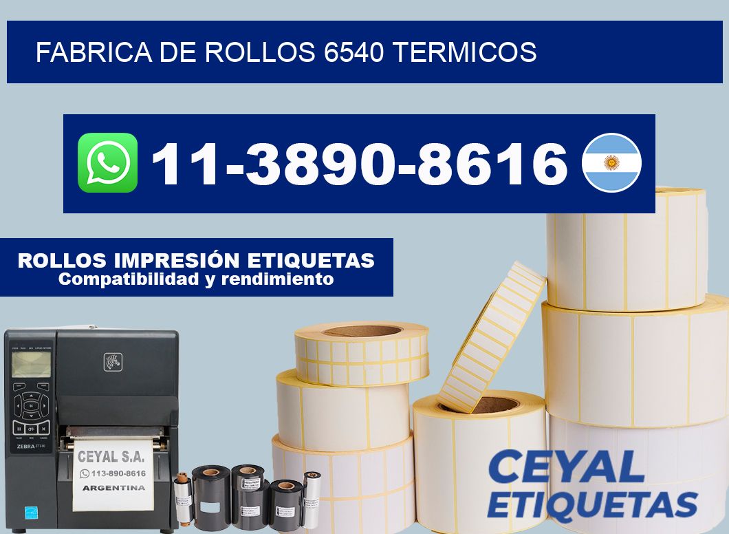 FABRICA DE ROLLOS 6540 TERMICOS