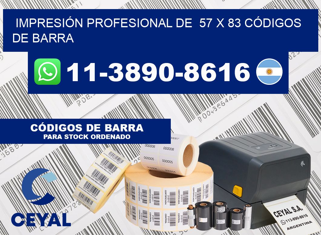 IMPRESIÓN PROFESIONAL DE  57 x 83 CÓDIGOS DE BARRA