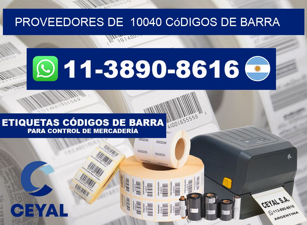 Proveedores de 10040 códigos de barra