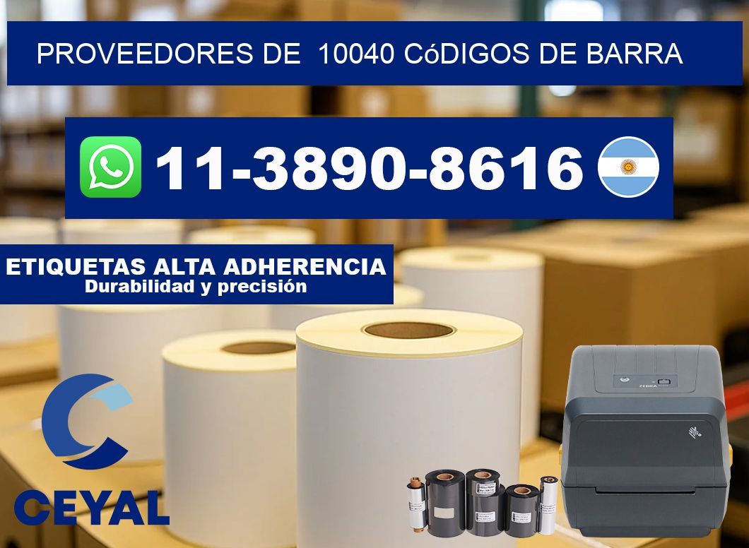 Proveedores de 10040 códigos de barra