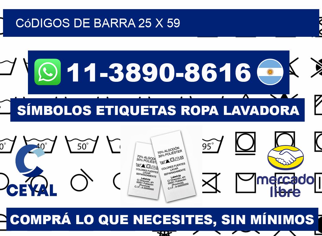 códigos de barra 25 x 59