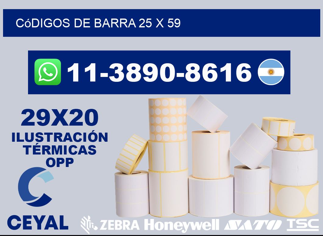 códigos de barra 25 x 59