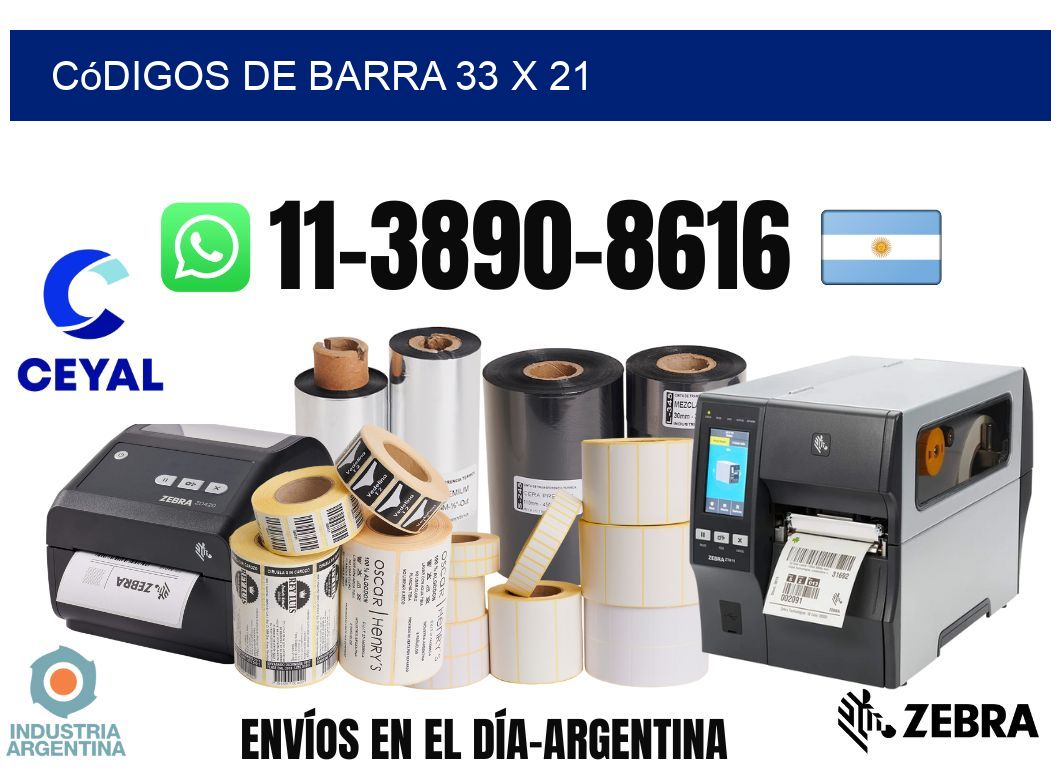códigos de barra 33 x 21