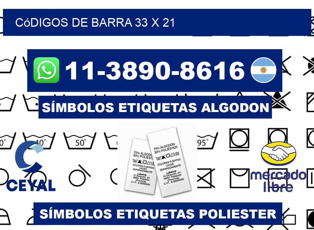 códigos de barra 33 x 21