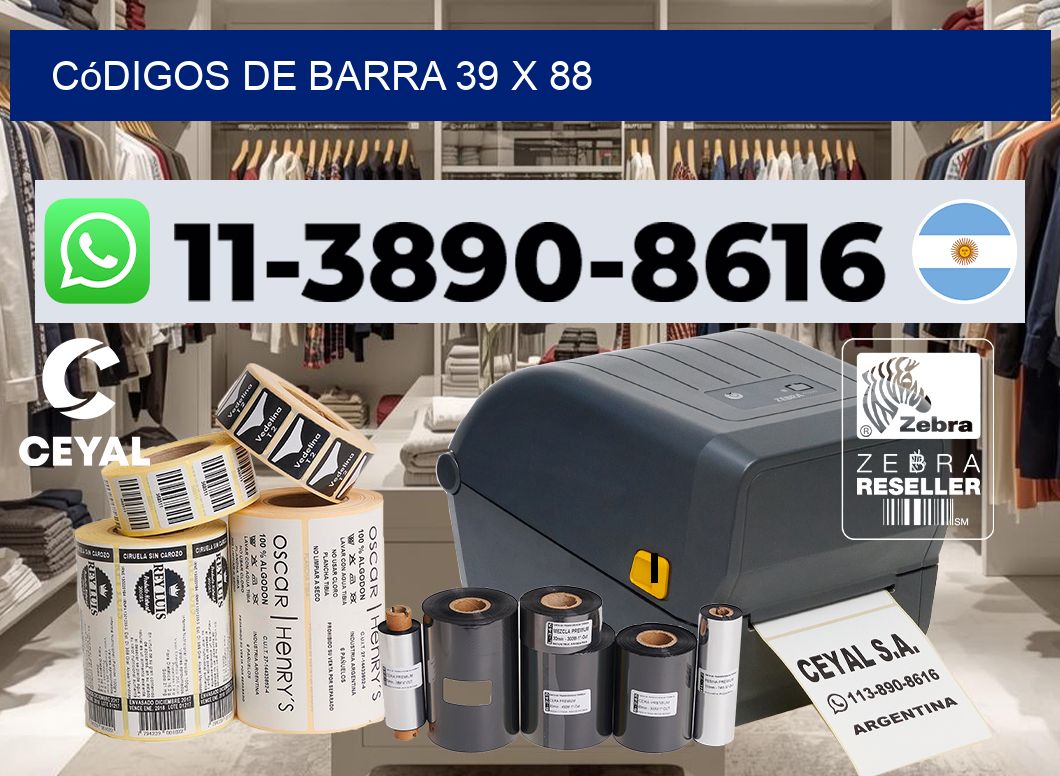 códigos de barra 39 x 88