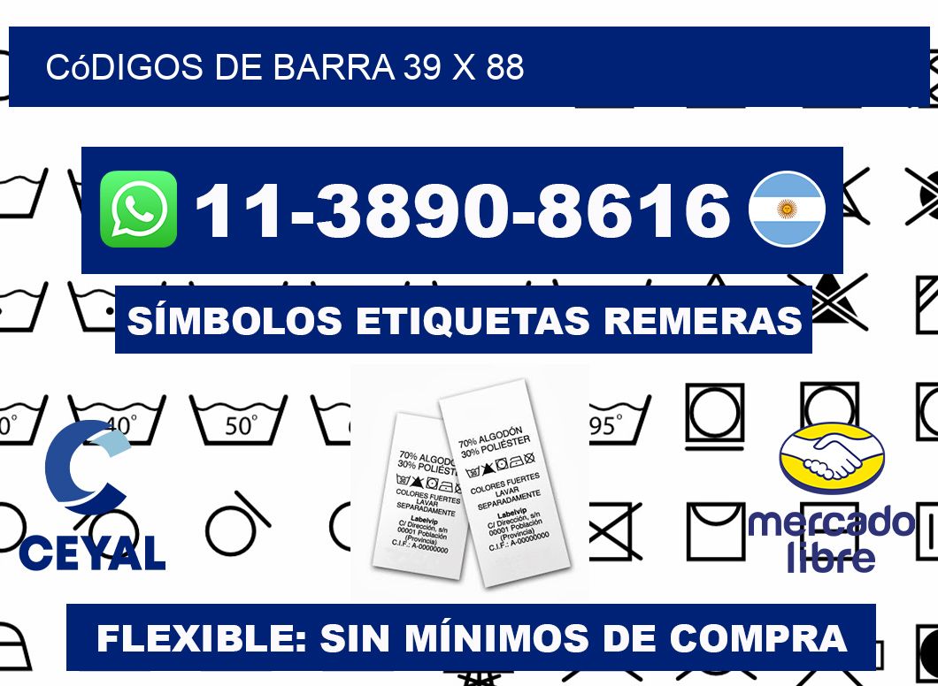 códigos de barra 39 x 88