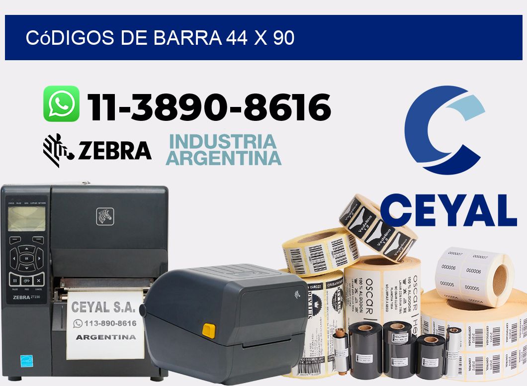 códigos de barra 44 x 90