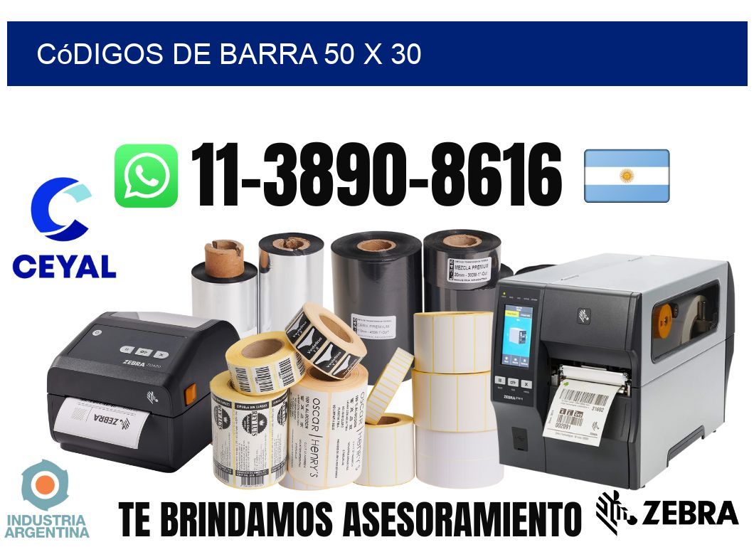 códigos de barra 50 x 30