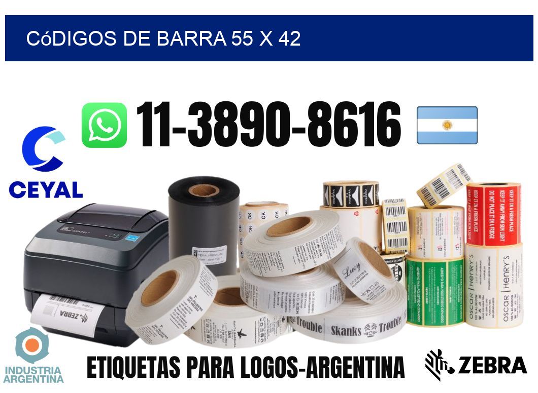 códigos de barra 55 x 42