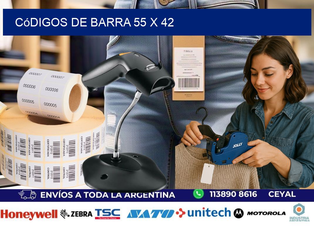 códigos de barra 55 x 42