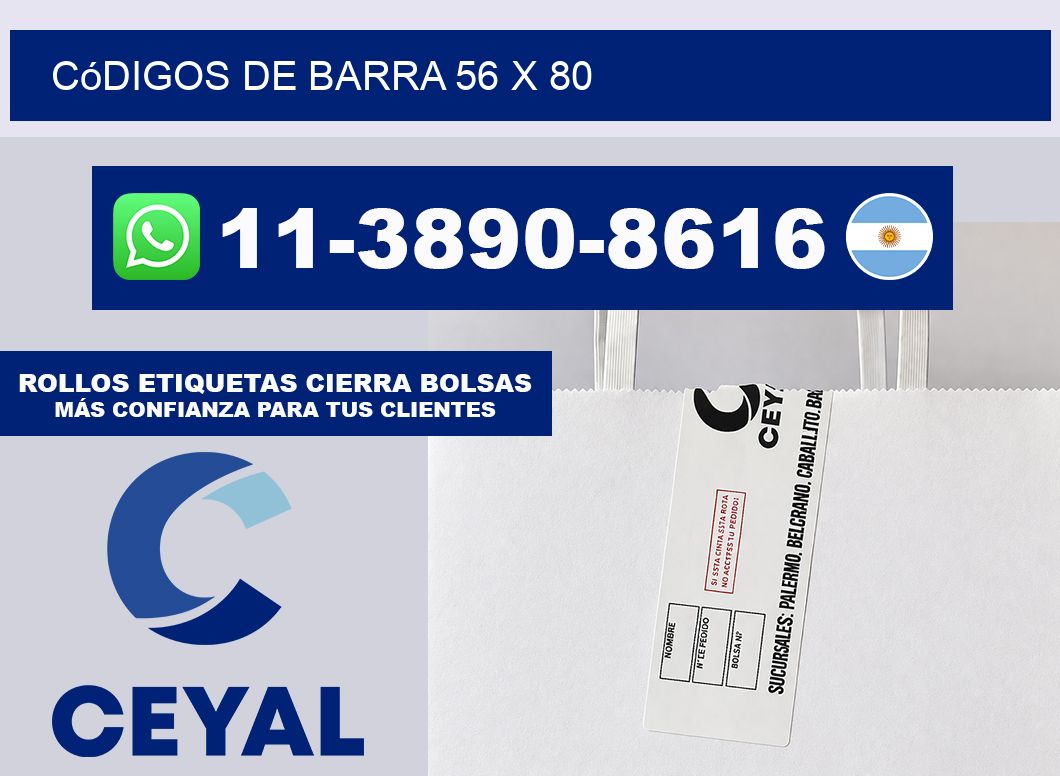 códigos de barra 56 x 80