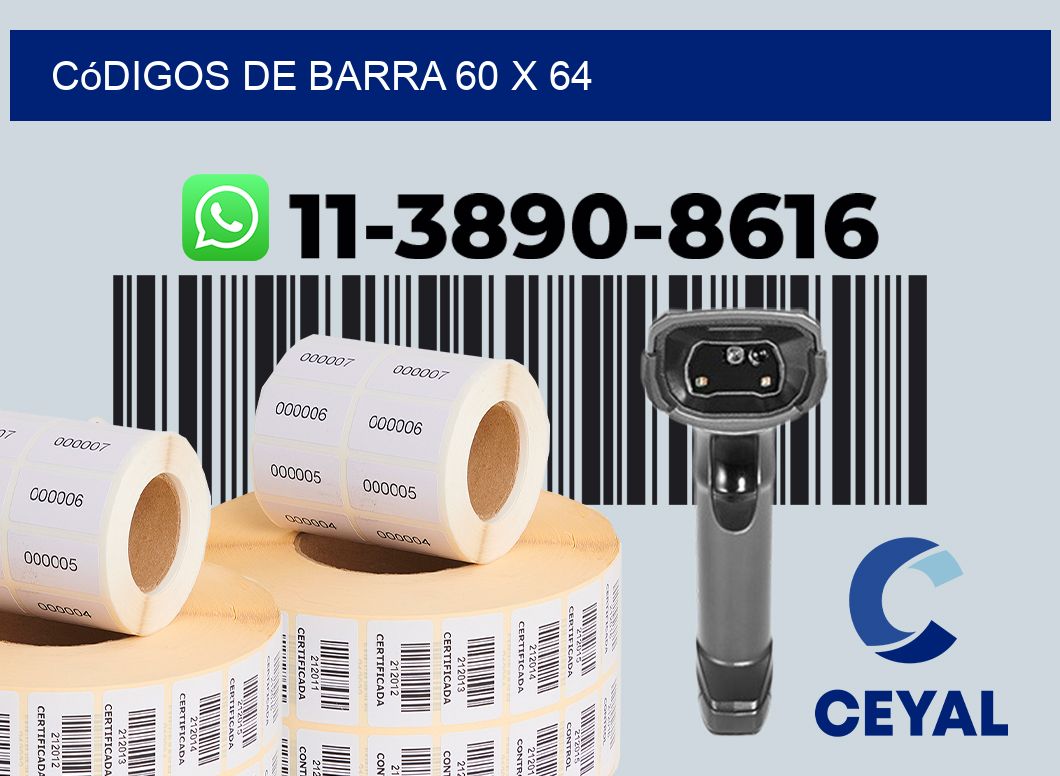 códigos de barra 60 x 64
