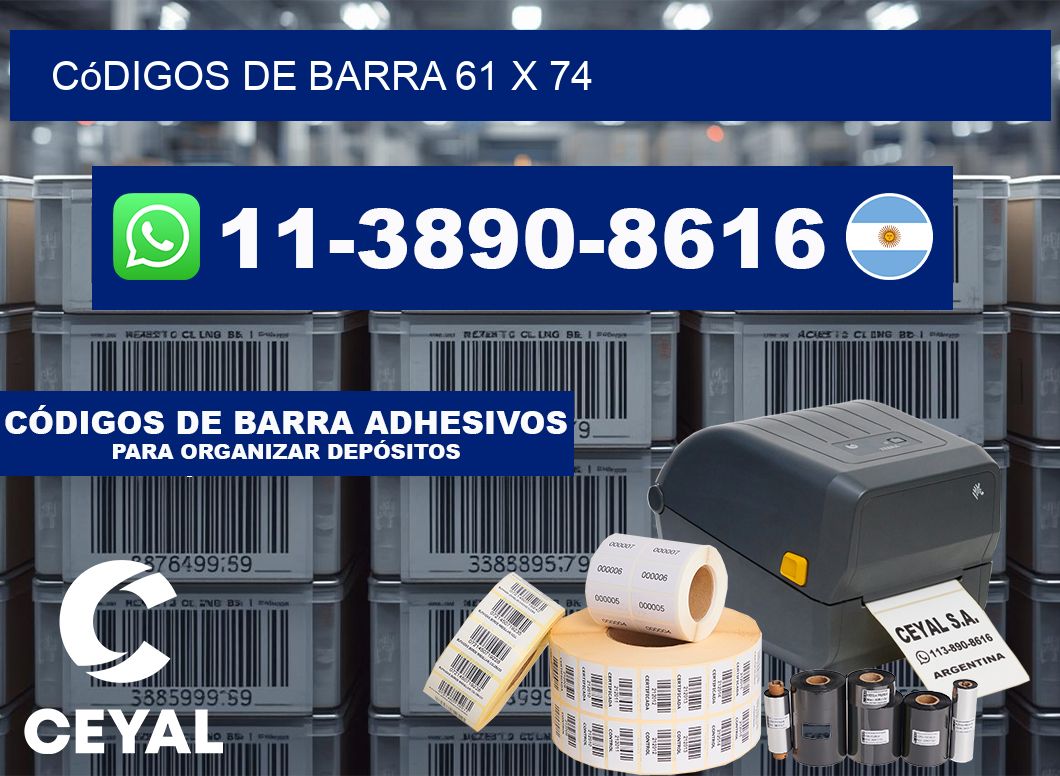 códigos de barra 61 x 74